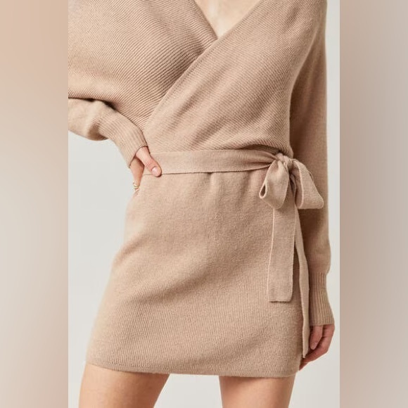 Francesca’s Tan Sweater Dress - Picture 2 of 2